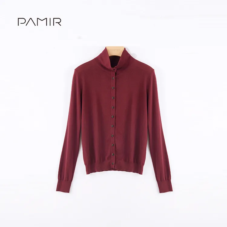 PAMIR秋冬新款女高领休闲针织开衫 PZ549
