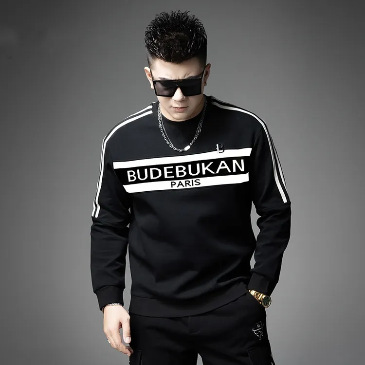 NDSL轻奢欧洲站潮牌设计感印花宽松休闲卫衣新款春秋休闲长袖T恤