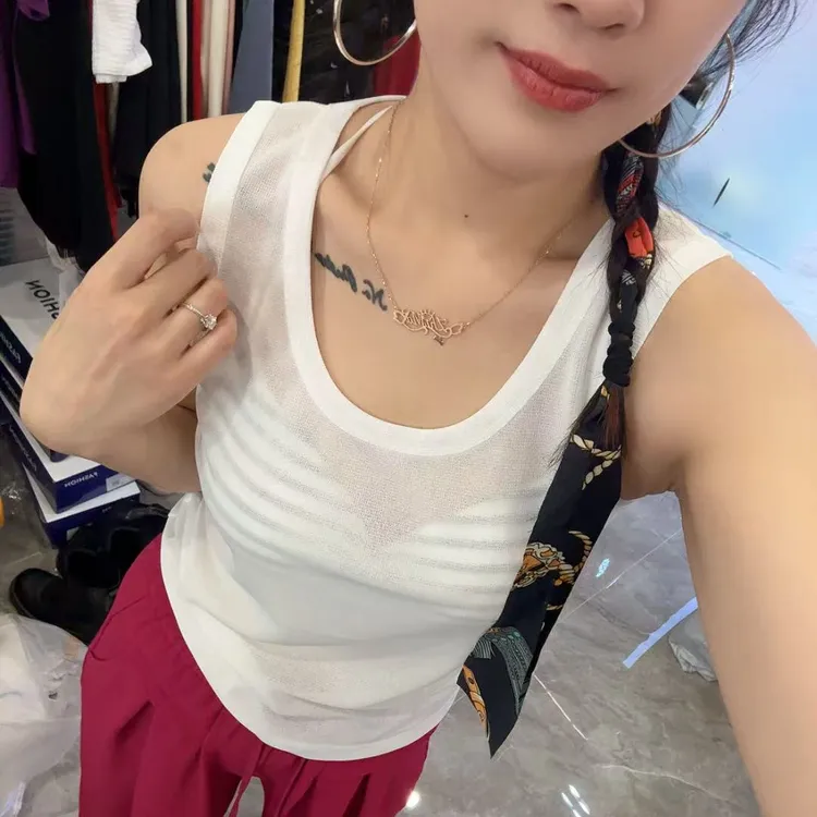  8389 冰麻净版吊带背心