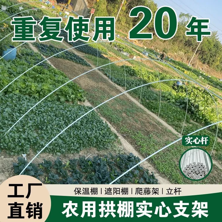 国标拱棚大小支架菜棚保温棚花棚玻纤杆农用拱竿骨架玻璃钢实心