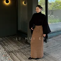 LiHuiEr李慧儿【忘忧舟】 高级感秋季气质显瘦针织半身裙YCNL-023