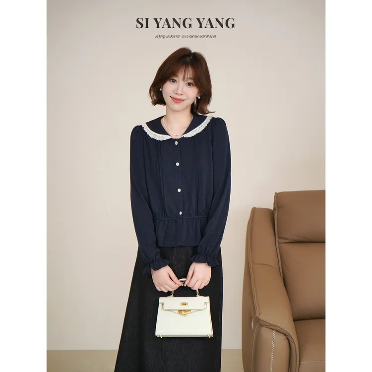 斯洋洋SIYANG柔软舒适百搭减龄通勤弹力针织上衣SY508B083SYY