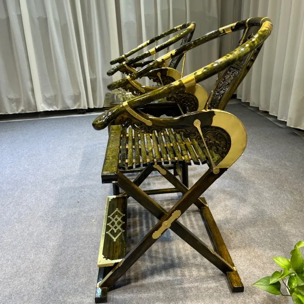 金丝楠木阴沉木大叶楠满水波实用高级交椅便携新中式简约气主人椅