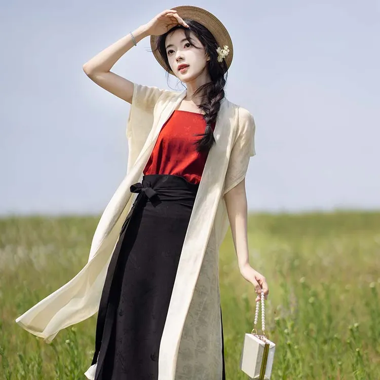 琼玉阁炽夏原创汉服女宋制背心改良宋裤旋裙汉元素日常通勤夏