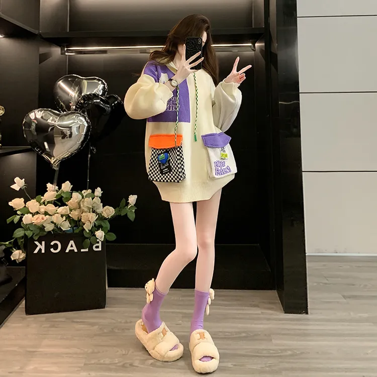 春秋新款设计感时尚上衣网红炸街爆款洋气女装多巴胺开衫毛衣潮