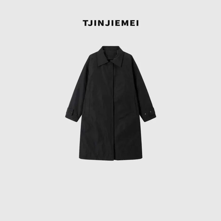 T井姐妹【侦探风衣】设计感风衣款鹅绒服ERF2510-ER9002