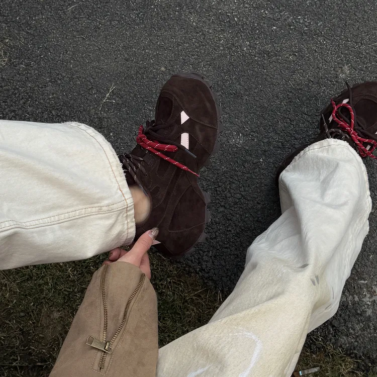 小发喵「奢感复古厚底拼接设计老爹鞋｜潮酷高街摩登型格标杆」