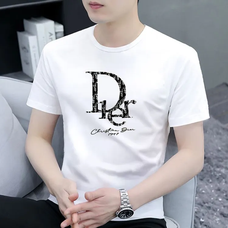 夏季新款个性百搭短袖男女款简约打底衫上衣休闲圆领印花半袖T恤