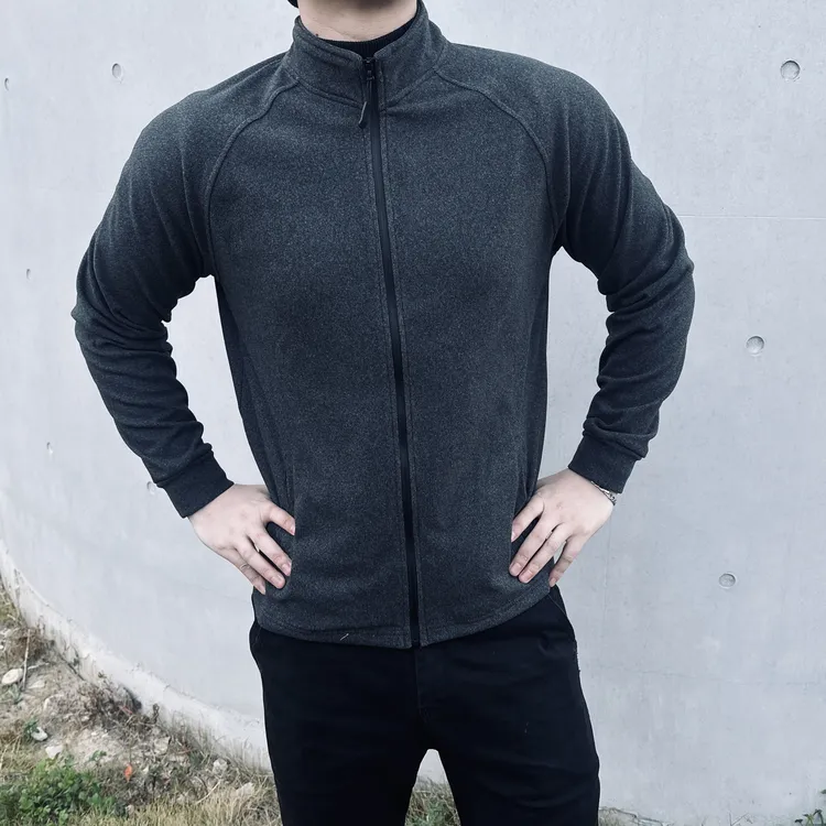 2026男士新款280克重磅全拉链立领双面绒长袖休闲运动户外高弹
