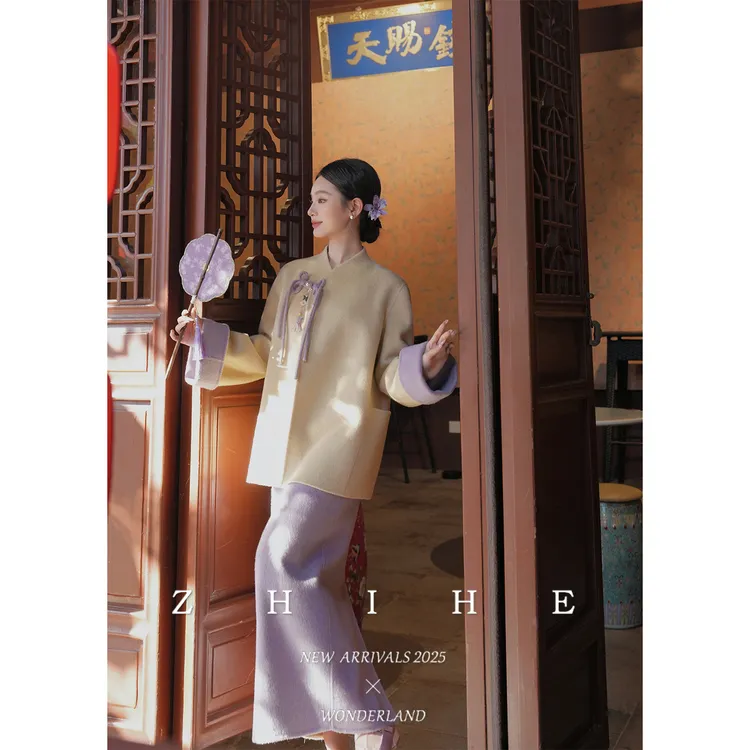 无艳一禾【玉枕香】手工坊-双面穿！100羊毛双色双面呢大衣