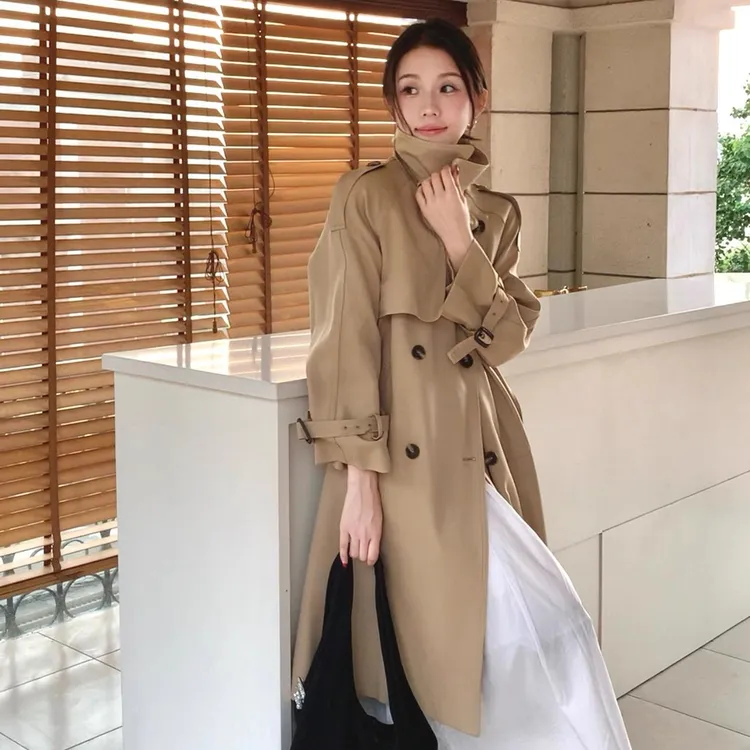 风衣外套女春秋季2025新款巨好看英伦风小个子中长款收腰气质大衣