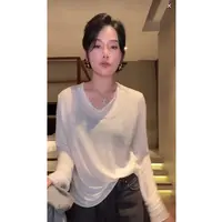 Az LongQuan 小纽扣领长袖打底 2025秋季设计师时尚新款 h8161