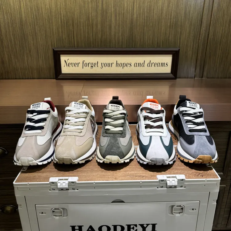 【皮鞋码】2025舒适新款春季上新皮网拼接舒适系带男款休闲鞋