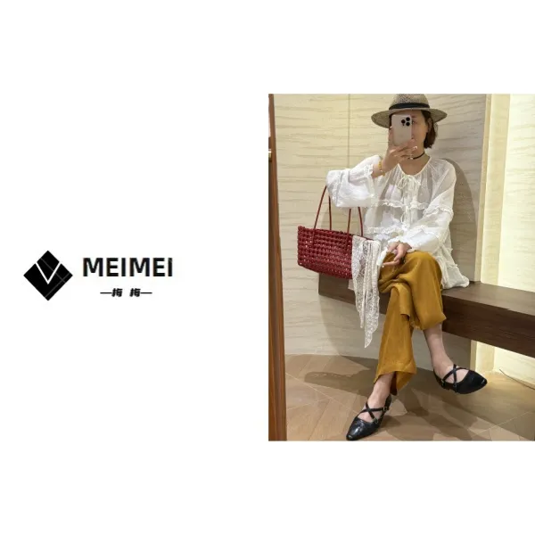 XMM.【花边苎麻防晒衣】时尚百搭潮流显瘦洋气休闲宽松法式衣GZ7336