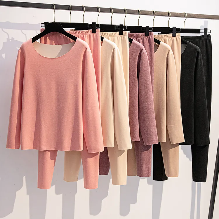 无痕双面德绒保暖套装