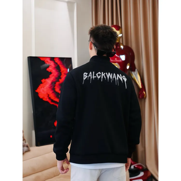 SAM【星辉满夜】秋季雅致轻奢璀璨星辉烫钻厚款时尚棒球领长袖夹克