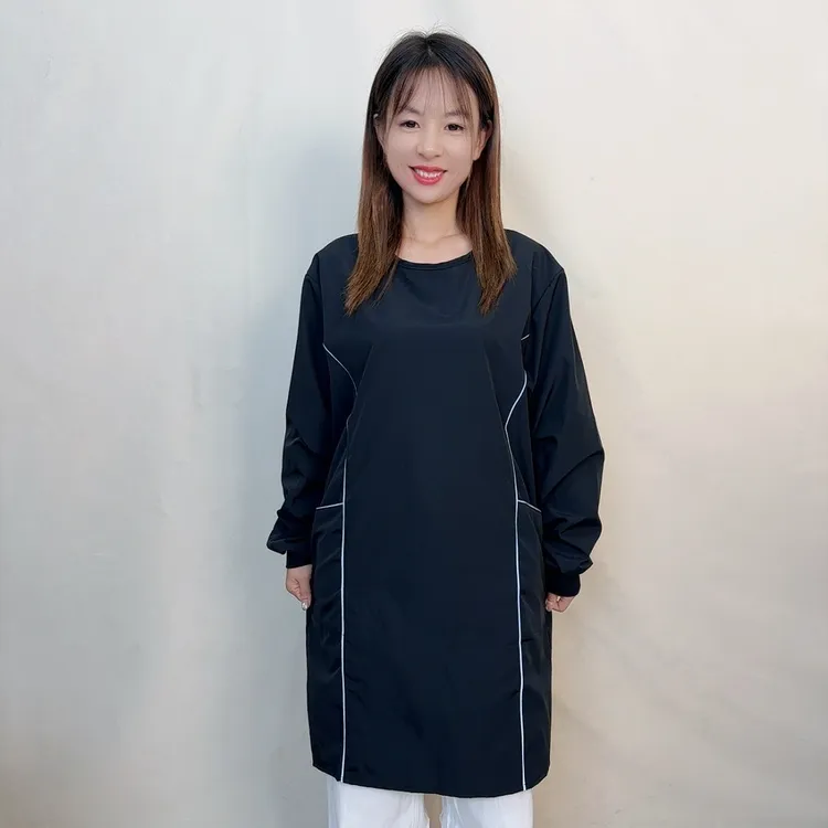 新款长袖罩衣厨房家用罩衣女新款大人餐饮专用工作服透气防尘围裙