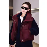 36-宝儿家含幂BH32825410冬季纯天然亚麻立领可立可翻白鹅绒外套