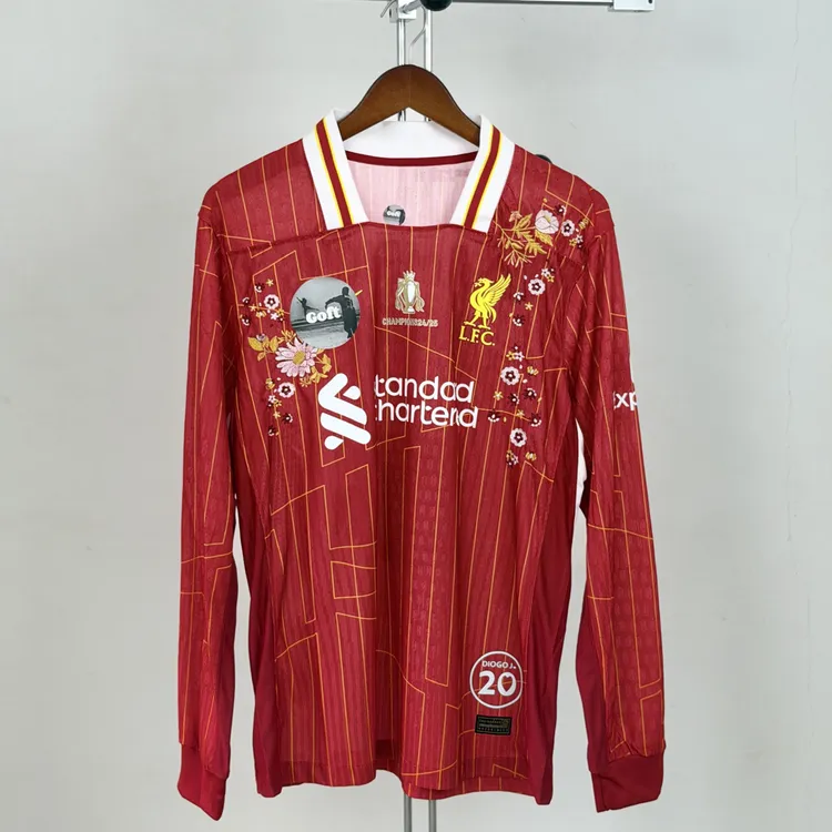 24/25利物浦主场Remake刺绣球衣绣花球迷版长袖