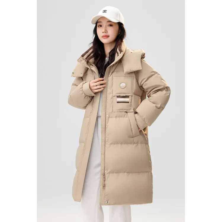 门店17&59！北极羽绒服」90鸭绒抗寒-20°C中长款外套女 M14055