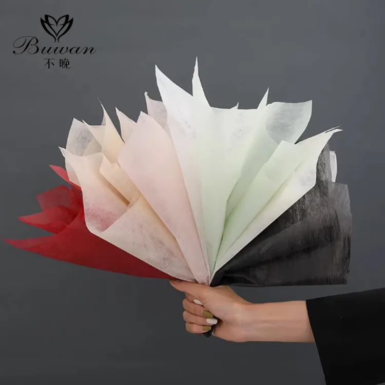 加厚牛奶棉包装纸防水鲜花花束内衬抽取式棉纸花艺包花材料资材