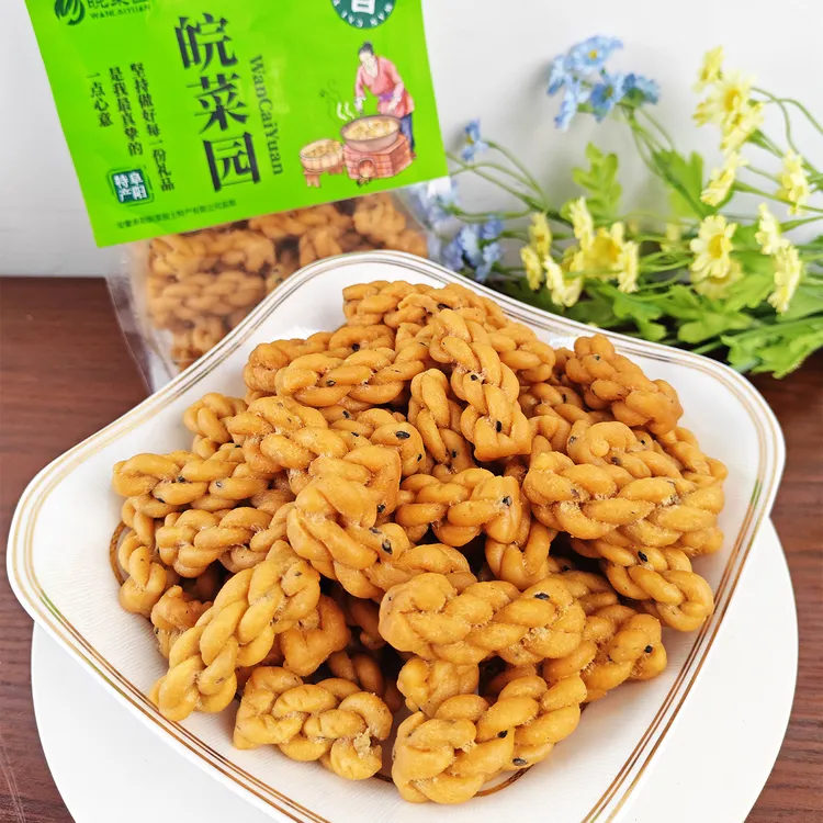 皖菜园小麻花250克袋装香酥芝麻解馋老式传统怀旧小零食安徽特产