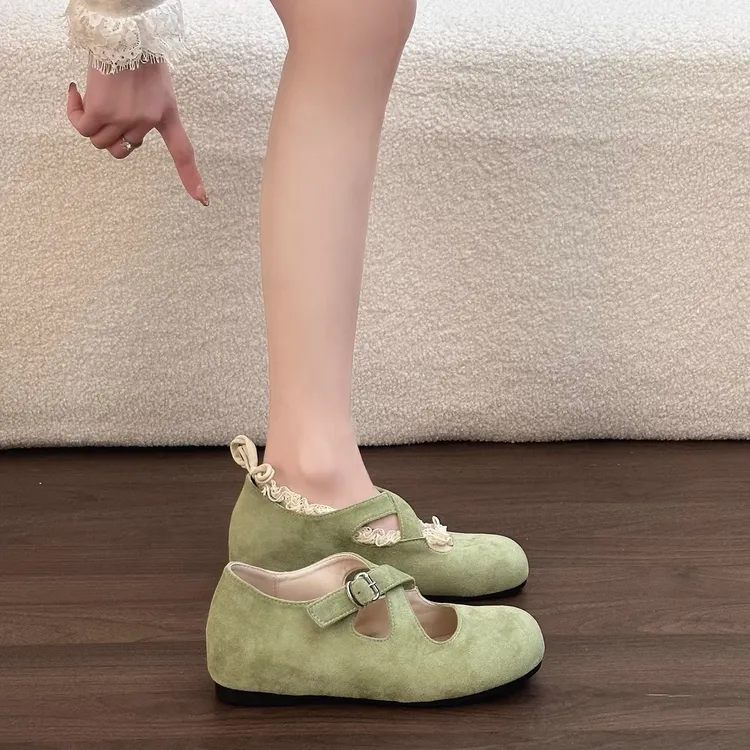 OJRZ法式复古内增高玛丽珍鞋女2026年春季新款配裙子单鞋气质鞋子