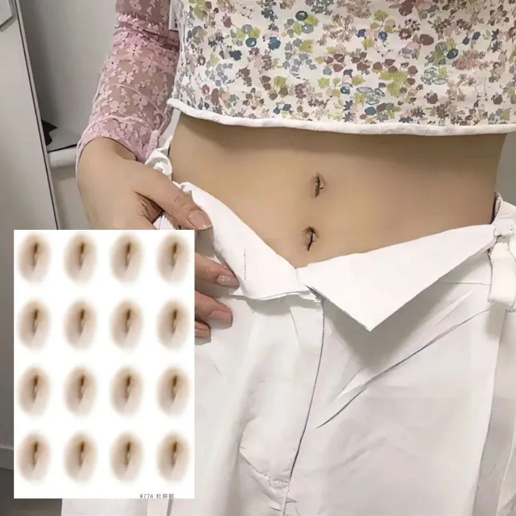 【第一】仿真假肚脐眼贴装饰纹身一次性贴纸拍照显高逼真防水贴纸