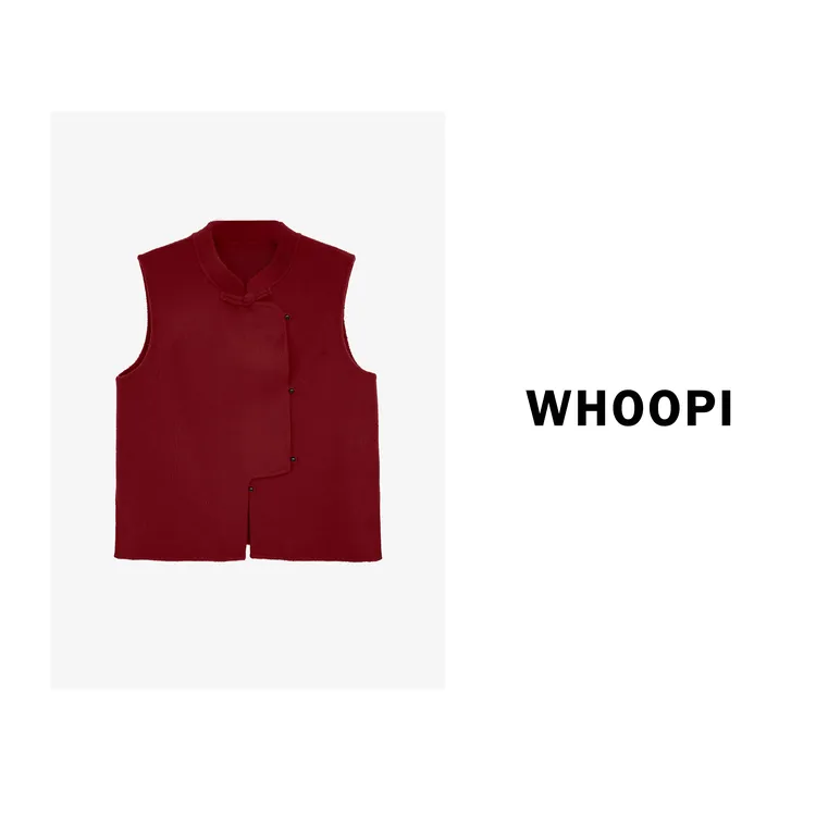 【Whoopi】【故宫游】新中式叠穿马甲秋冬双面呢羊毛马夹