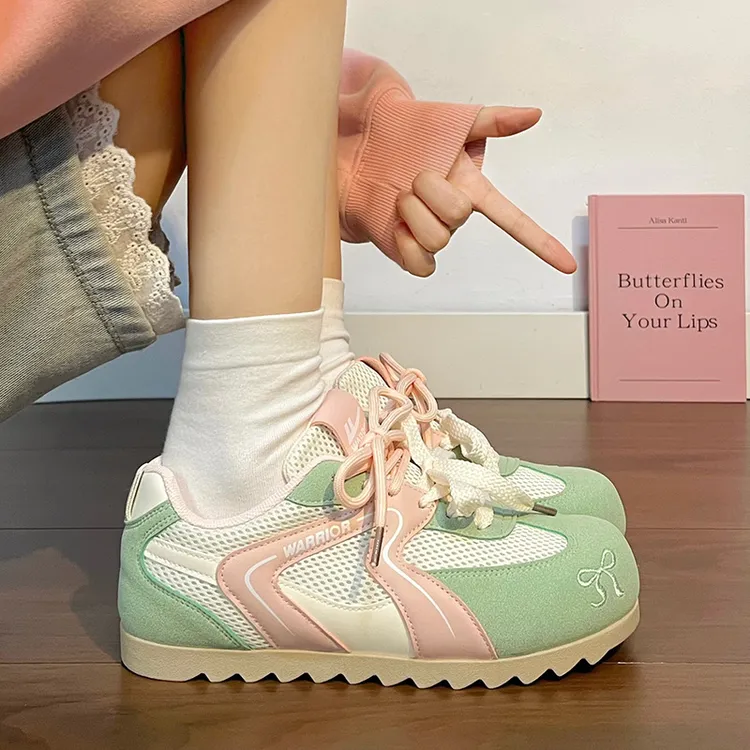 回力德训鞋女款休闲百搭ins多巴胺厚底鞋学生秋冬爆款网面透气鞋