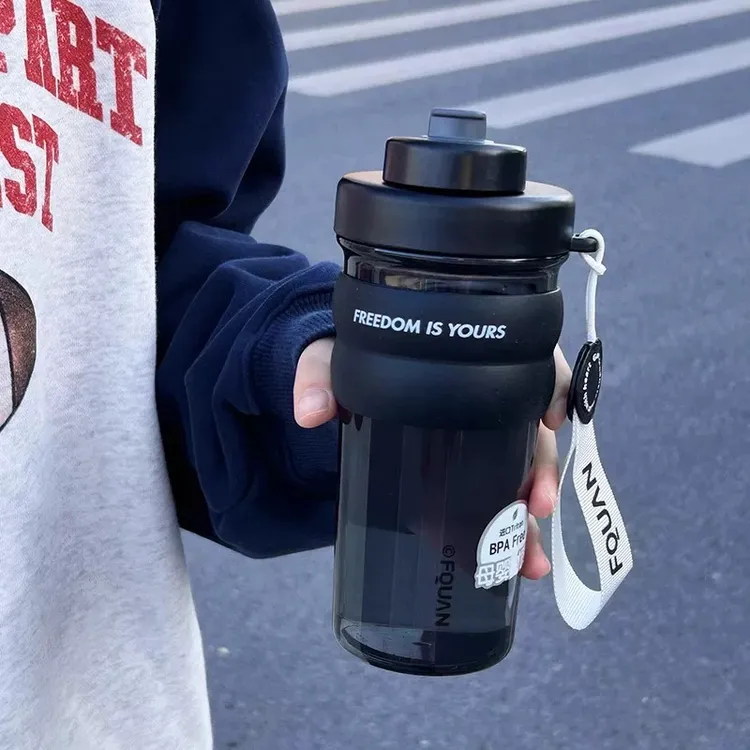 新款男生塑料tritan水杯泡茶杯子高颜值女运动健身便携学生大容量