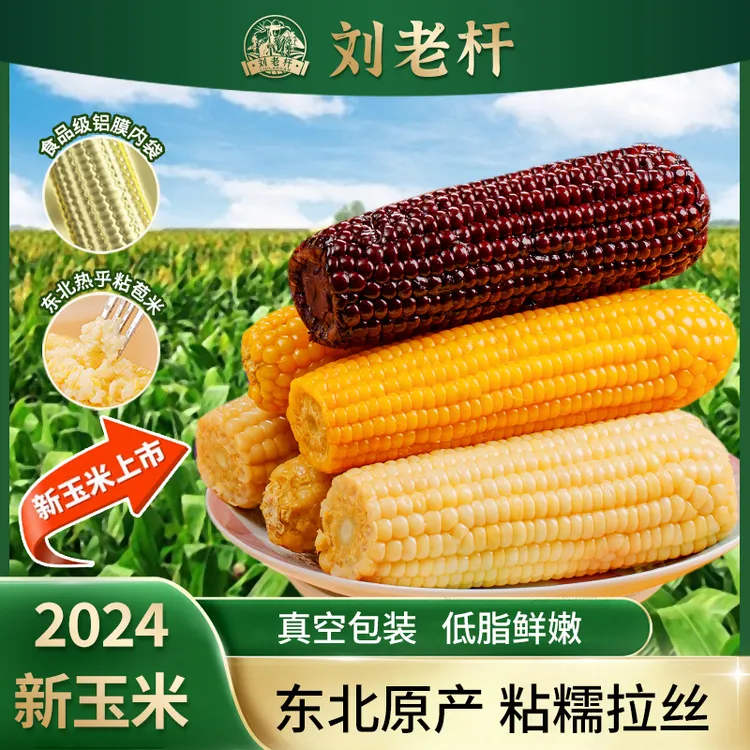 【头茬鲜采】东北黑土黄糯玉米白糯黑糯苞米现摘真空包装代餐玉米棒