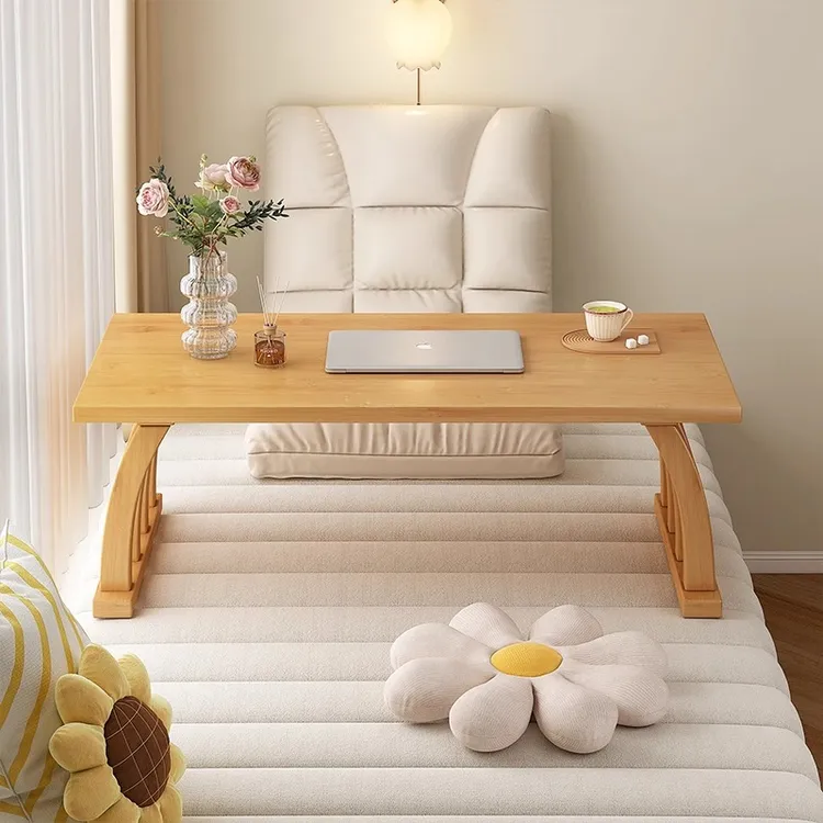 "懒人摆烂桌"奶油风阳台飘窗小桌子小茶几网红简约现代台桌炕桌