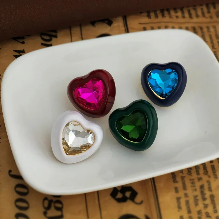 黄铜耳饰 【优雅法式耳钉】爆闪爱心气质轻奢小众高级感爆款超仙女