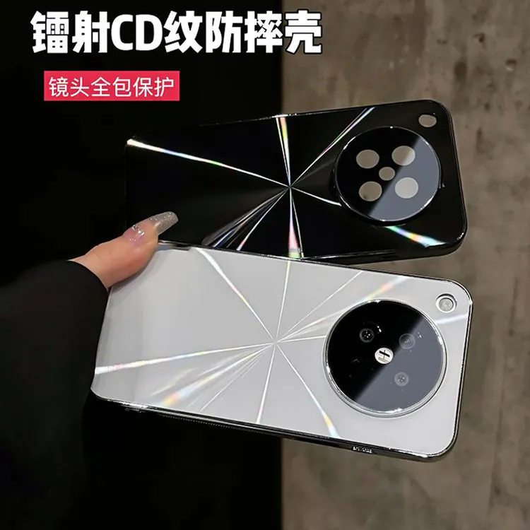 镭射CD纹电镀适用oppofindx8s/x8s+手机壳全包防摔防滑条创意简约