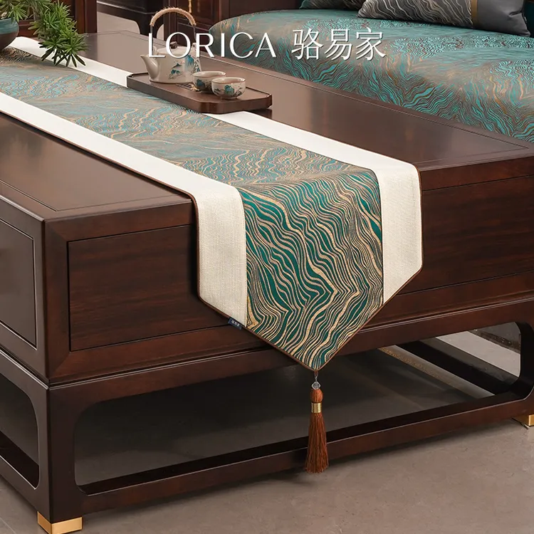 骆易家「流光溢彩」桌旗最新款2026高档桌布茶几桌垫防水茶桌垫布商品图