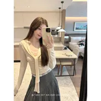 外卖到了【实穿主义】披肩V领针织衫女甜美内搭上衣WM4FSS10