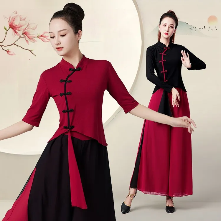 2025新款广场舞演出服鼓舞古典舞套装打鼓秧歌舞中国舞练功服女士