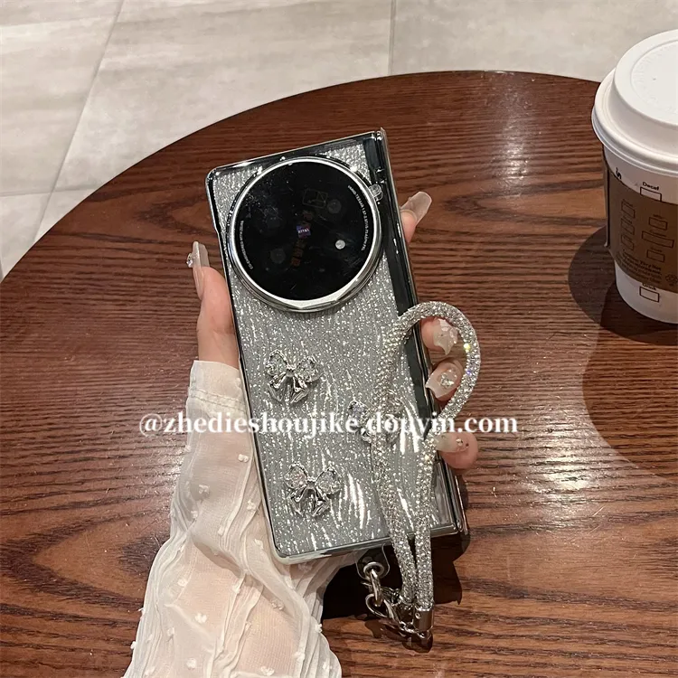 适用vivoxfold5手机壳xfold5高级感蝴蝶结链条全包铰链壳膜保护壳