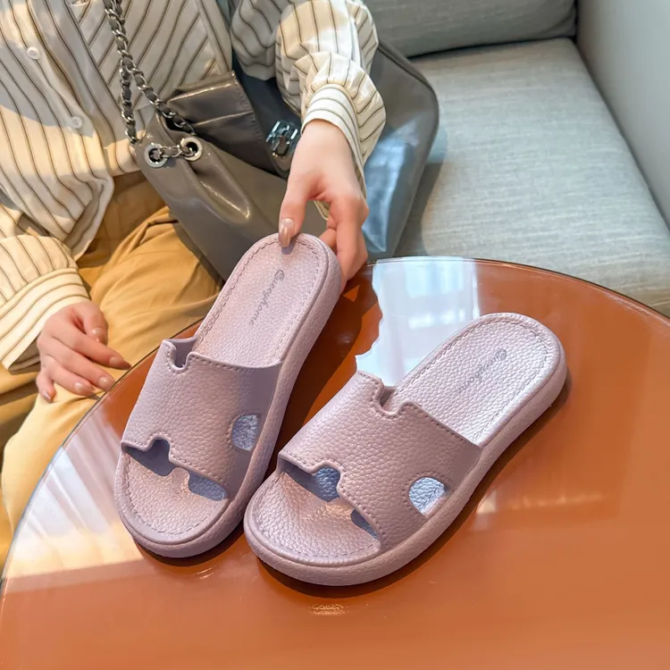 QUEEY HOME/诚纪柔™女士夏季室内外通用踩屎感防滑厚底港EVA拖鞋