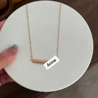 铜合金项链 时尚子弹头尖刺小众项链【X768】