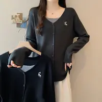拼接假两件针织衫上衣胖mm显瘦毛衣打底衫2025秋装新款宽松老钱风