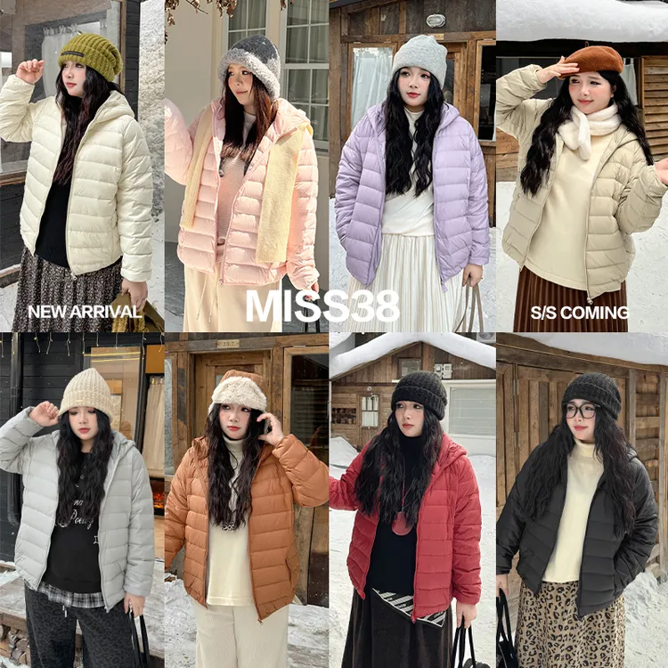 A1453大码女装【狂欢季好物】秋冬90白鸭绒石墨烯连帽轻薄羽绒服