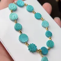 绿松石珠宝奇石18K金镶嵌