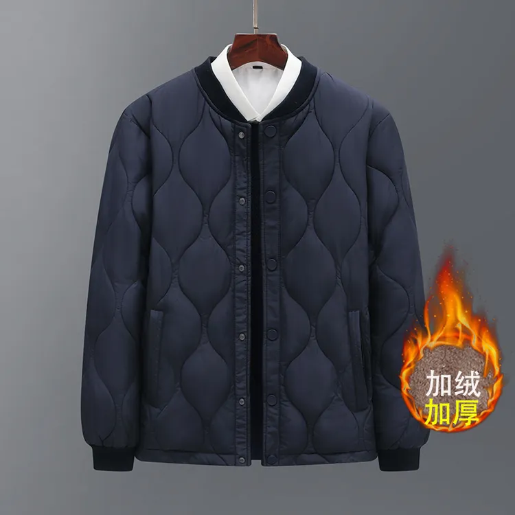 冬季新品中老年男士加绒保暖棉衣内胆防寒小棉袄爸爸冬装夹克外套