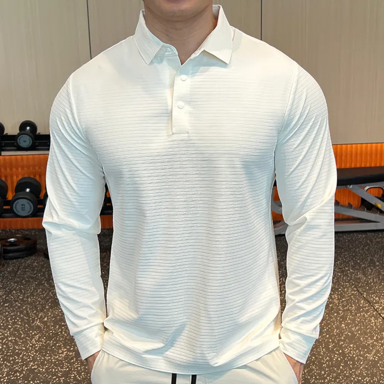 新款秋冬男士polo衫长袖翻领商务休闲长袖上衣时尚打底百搭免烫