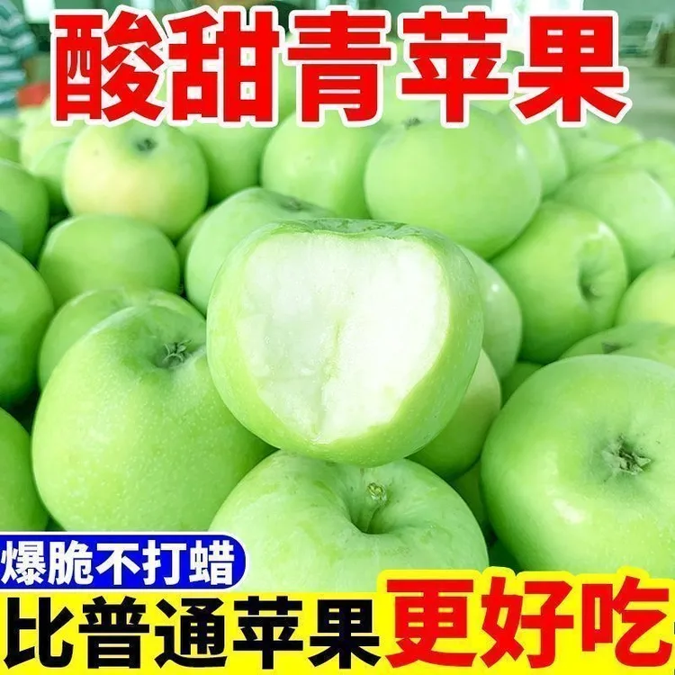 头茬现摘新鲜青苹果当季应季水果酸甜脆爽可口Q