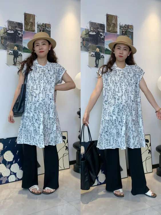 梨形身材穿的孕妇装夏季复古气质时尚百搭宽松碎花衬衫连衣裙