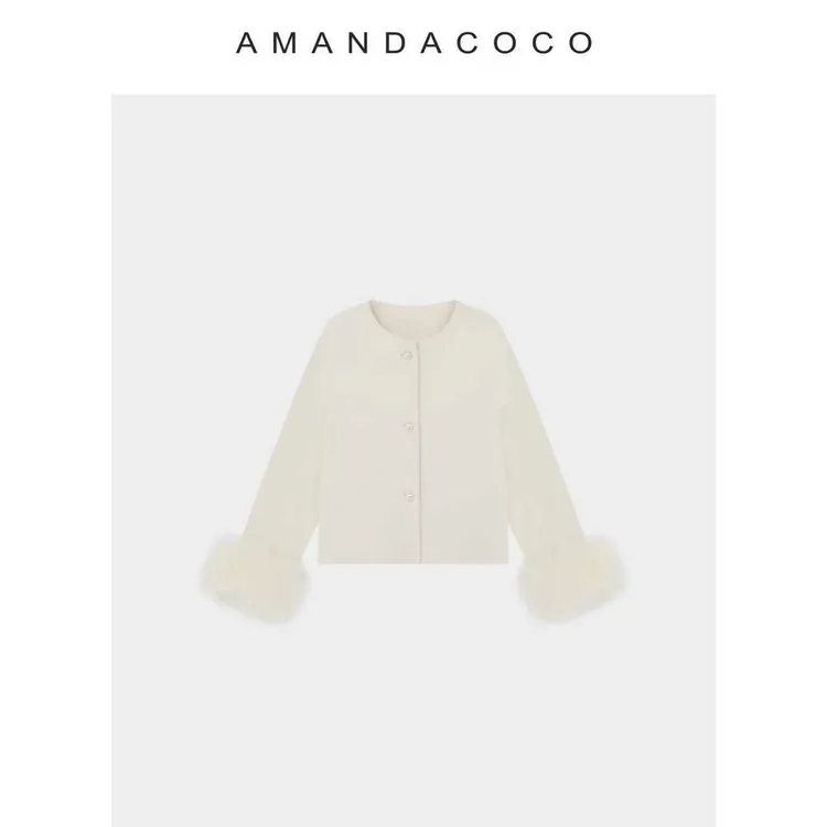 静静 | 雪国千金～25秋冬法式高级感千金风毛毛袖毛呢大衣外套