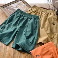 男童儿童夏季新款小狗刺绣拼接休闲短裤中大童五分裤百搭36079